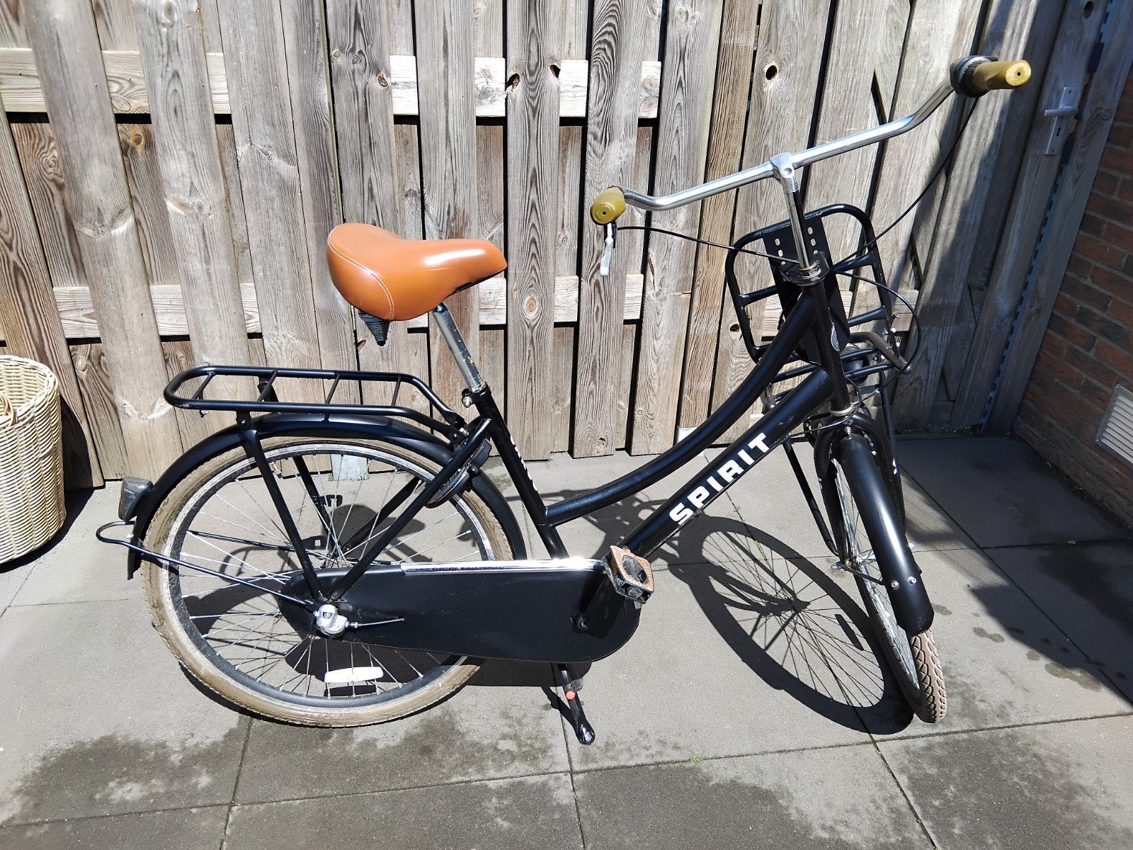 Spirit transportfiets damesfiets zwart, Fietsen en Brommers, Terugtraprem, Gebruikt, 50 tot 53 cm, Ophalen
