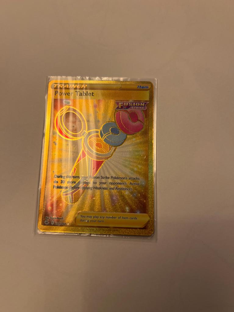 Pokémon TCG: Power Tablet (Fusion Strike) - Gouden Kaart, Ophalen of Verzenden, Zo goed als nieuw, Losse kaart, Foil