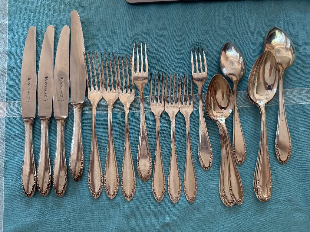 Mooie set zilveren bestek, Antiek en Kunst, Ophalen