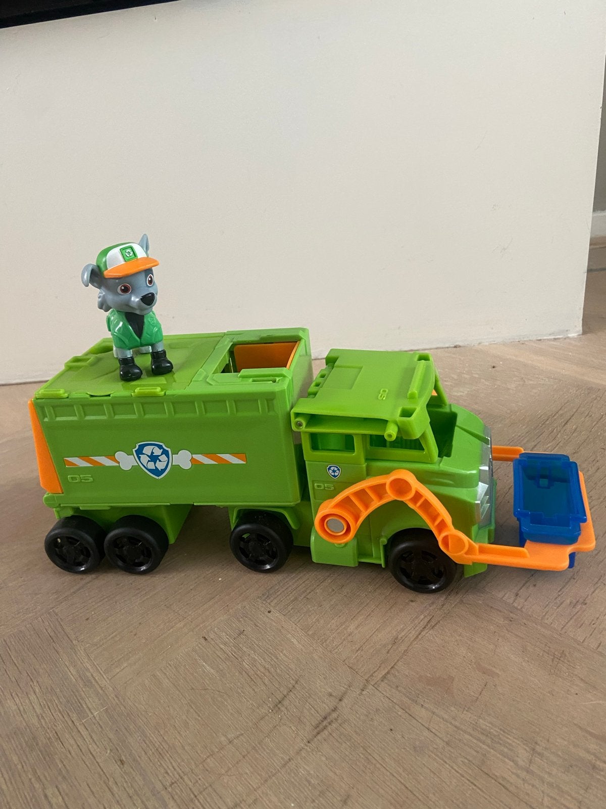 Paw Patrol Big Truck Pups vuilniswagen Rocky, Ophalen of Verzenden, Gebruikt