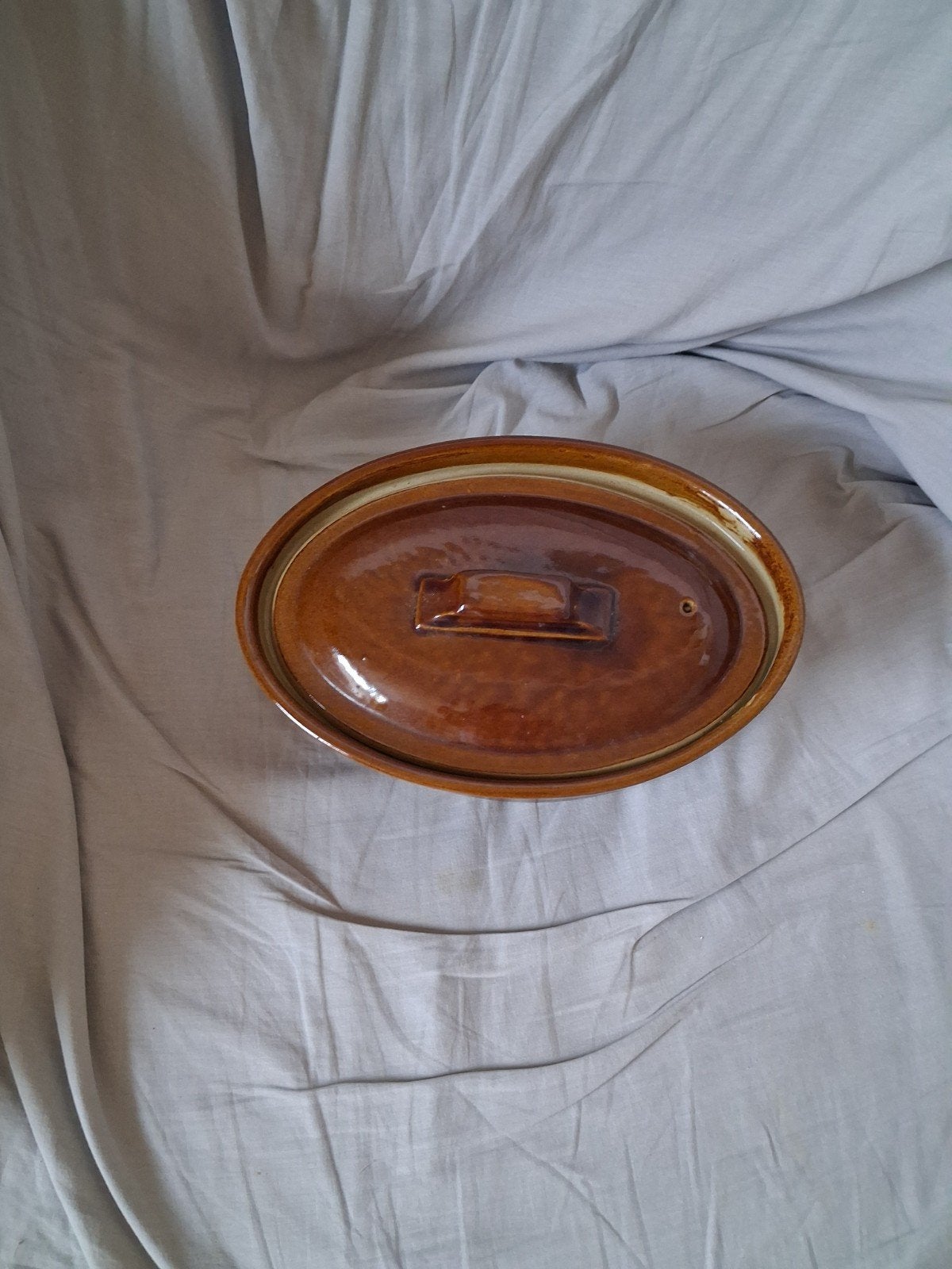 Oval oven schaal met deksel,made in England, Ophalen of Verzenden, Zo goed als nieuw