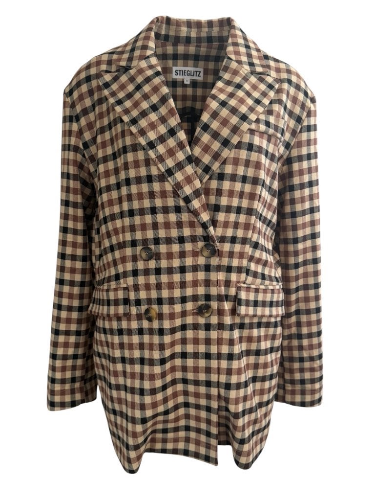 Stieglitz blazer S, Maat 38/40 (M), Bruin, Ophalen of Verzenden, Zo goed als nieuw