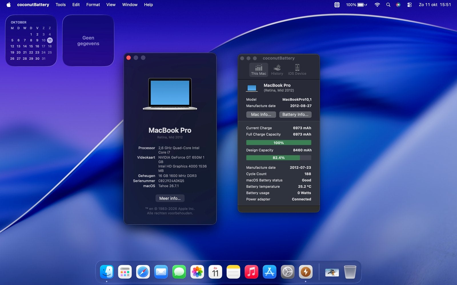 Apple MacBook Pro 15” 2012 - 16GB/512GB ZILVER, MacBook Pro, 2 tot 3 Ghz, 512 GB, Ophalen of Verzenden