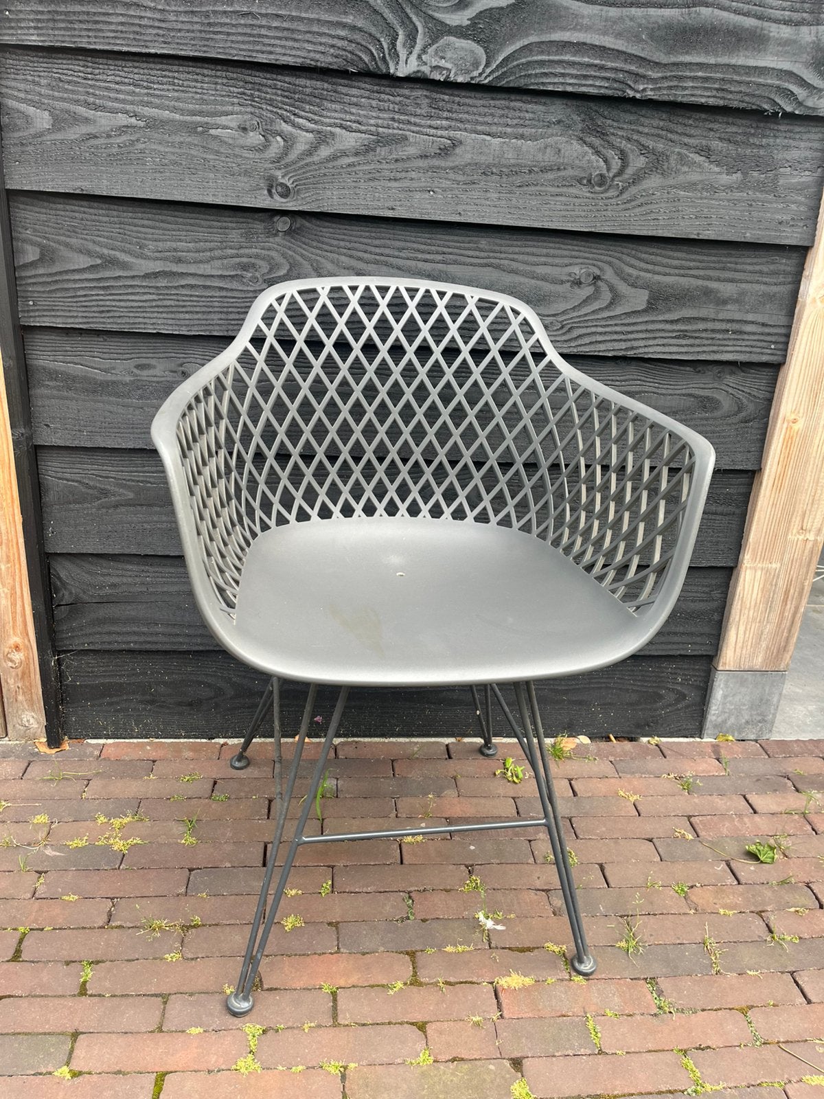 Tuinstoelen raster 4x, Ophalen, Gebruikt, Kunststof