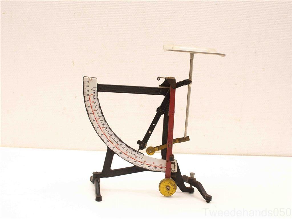 Antieke apotheker metalen weegschaal 21860, Antiek en Kunst, Ophalen of Verzenden