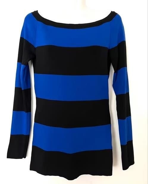 Nikkie kobaltblauwe/zwarte trui maat S, Ophalen of Verzenden, Zo goed als nieuw, Maat 38/40 (M), Blauw