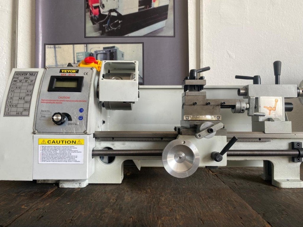Drehbank TORNO VEVOR MX-8x14, Doe-het-zelf en Verbouw, Draaibanken, Verzenden, Zo goed als nieuw, Metaaldraaibank, 1000 mm of meer