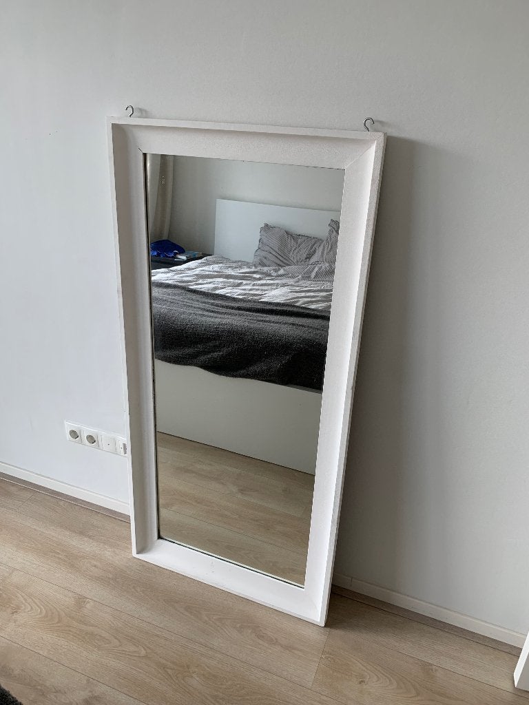 Spiegel, Ophalen, 100 tot 150 cm, Zo goed als nieuw, Rechthoekig