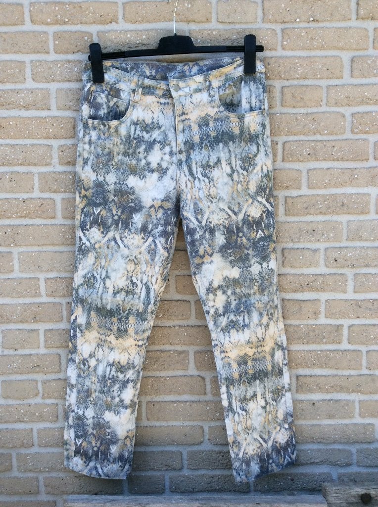BROEK TWENTY FOUR SEVEN 247 jeans reptielprint W34/L32 42/44, Overige kleuren, Verzenden, Maat 42/44 (L), Zo goed als nieuw