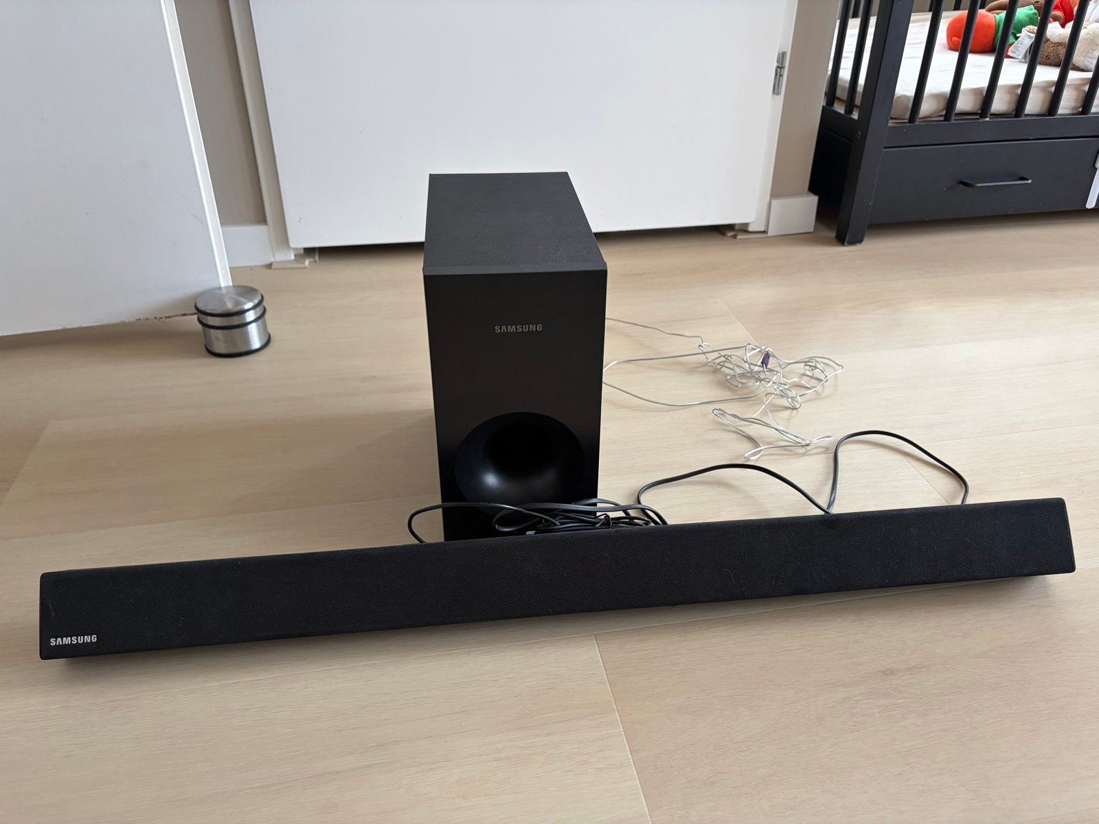Samsung Soundbar HW-K335/XN met subwoofer, Ophalen, Bluetooth, Gebruikt