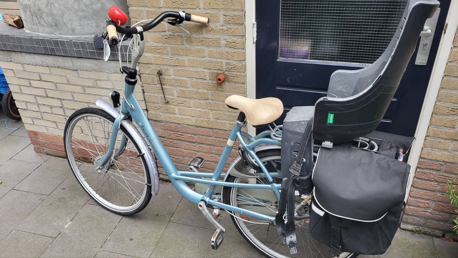 Batavus Mambo kinderzitje en fietstassen 28 inch frame 53, Overige merken, Ophalen of Verzenden, 53 tot 56 cm, Gebruikt