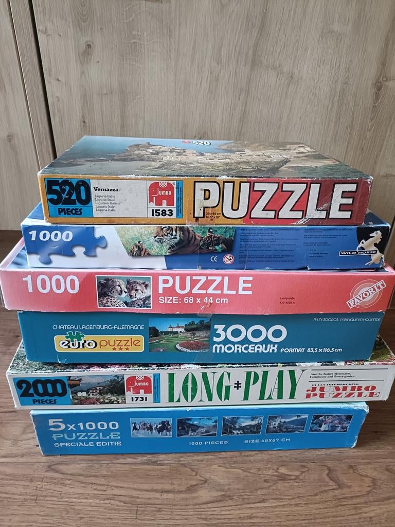 Collectie legpuzzels: 520 tot 3000 stukjes, Hobby en Vrije tijd, Ophalen of Verzenden, Meer dan 1500 stukjes, Gebruikt, Legpuzzel