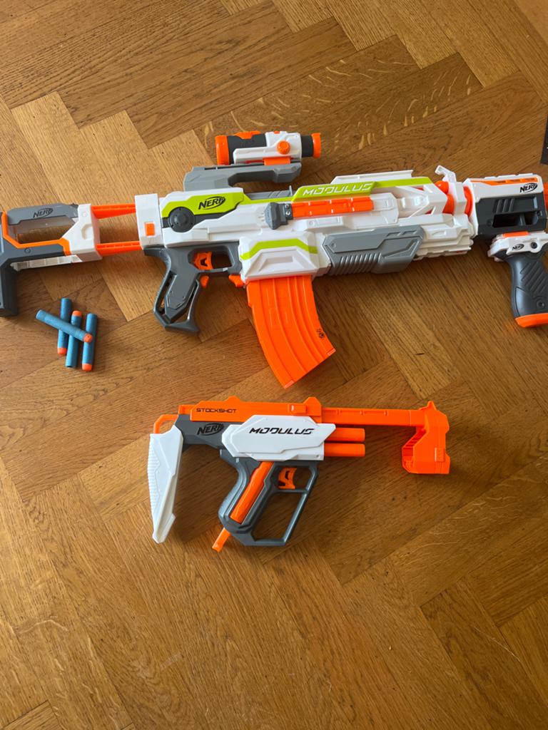 NERF Modulus en Stockshot Blasters - Set, Ophalen, Gebruikt