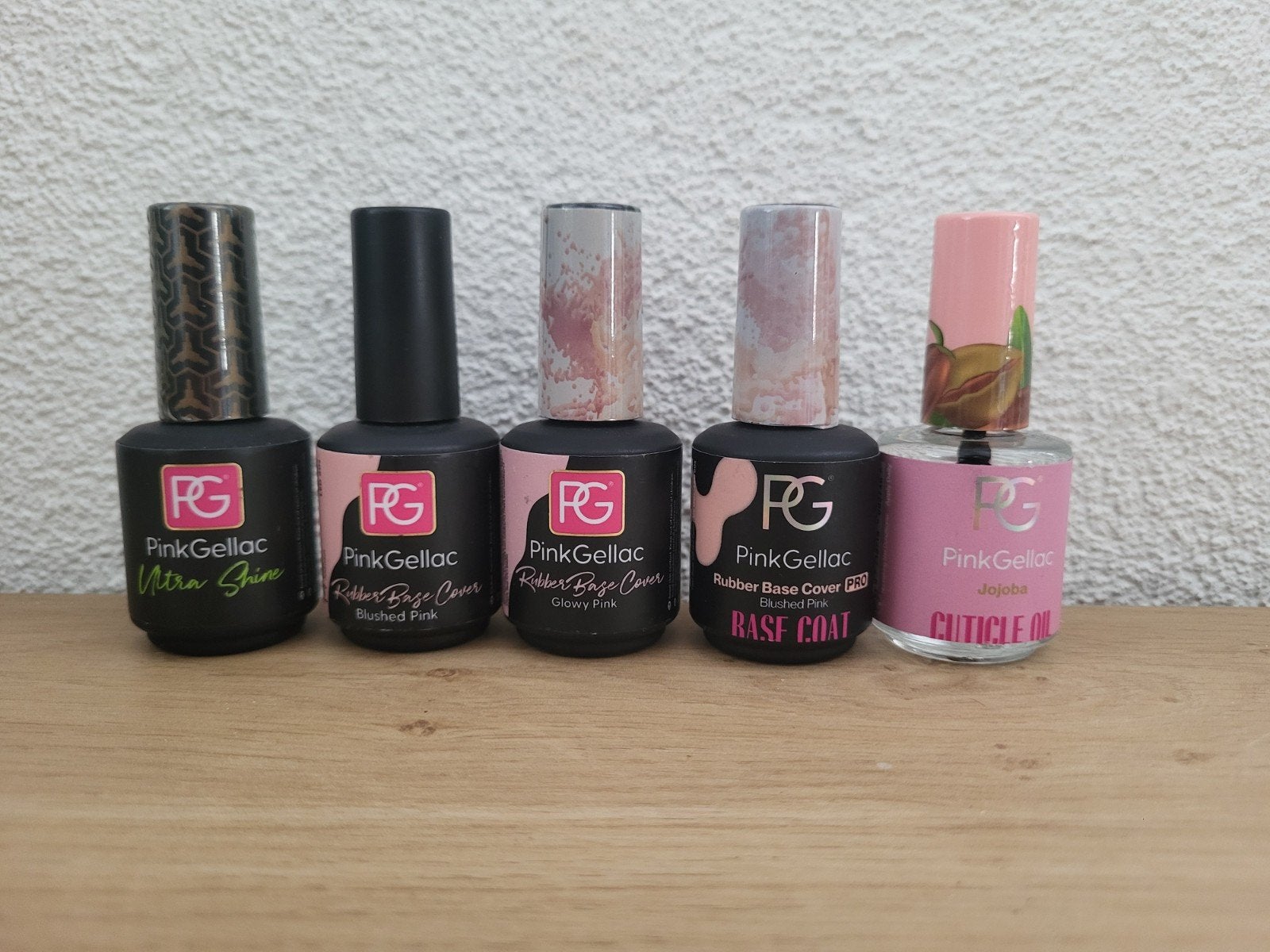 5x nieuwe Pink Gellac roze tint + finish, Verzenden, Nieuw, Roze, Handen en Nagels