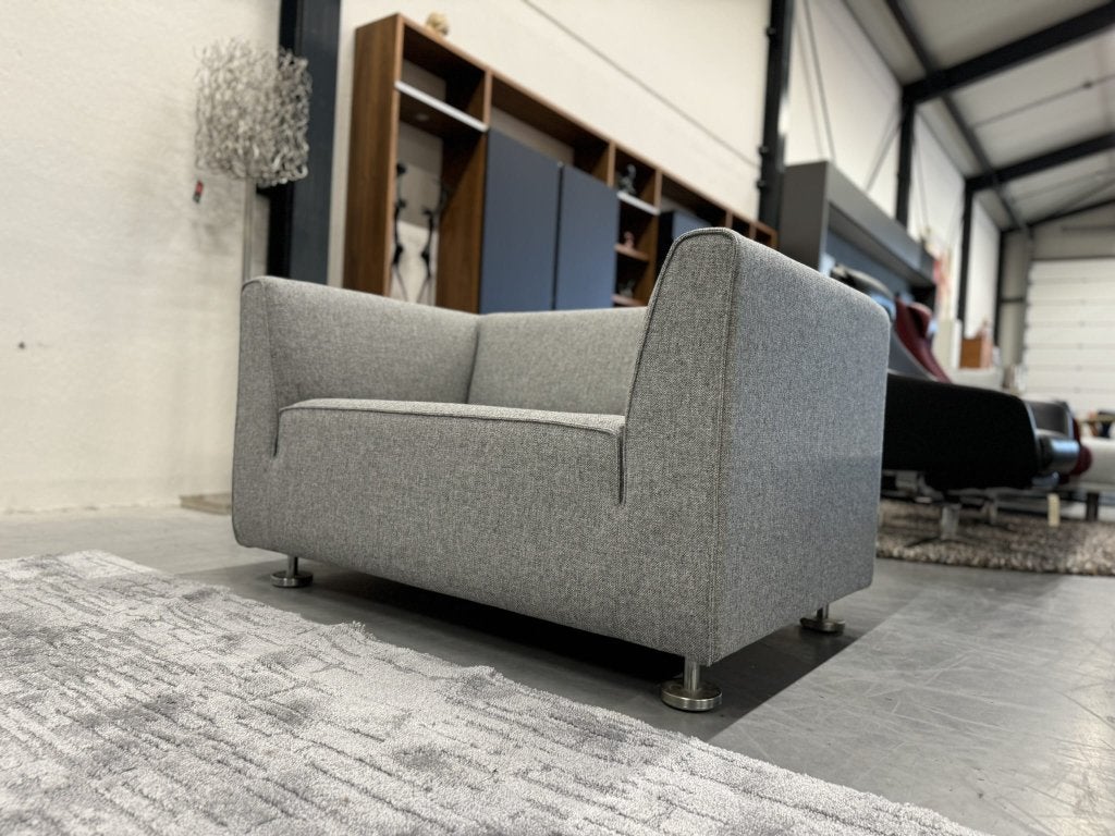 Nieuw Gelderland 4800 Loveseat Bank 2 zits Hallingdal grijs, Ophalen of Verzenden, Rechte bank, Minder dan 150 cm, Info@gelderlanddesign.com