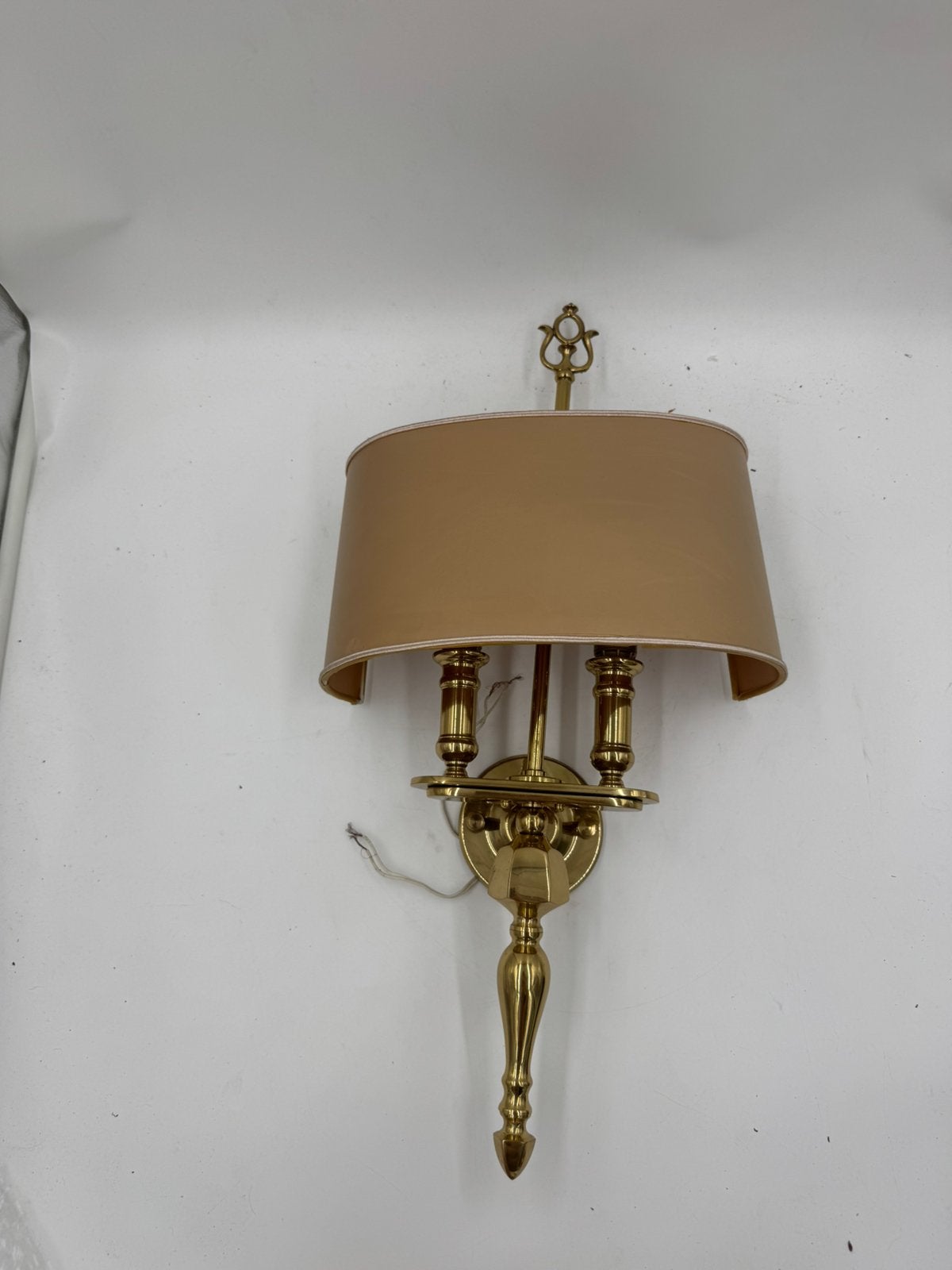 Vintage Messing Bouillotte Wandlamp – Klassieke Elegantie, Antiek en Kunst, Ophalen of Verzenden