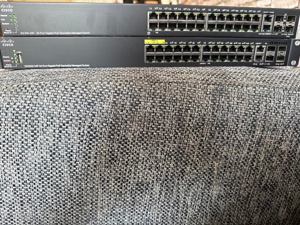 Cisco SG500-28P & SG350X-24P Gigabit PoE Switches, Ophalen, Zo goed als nieuw