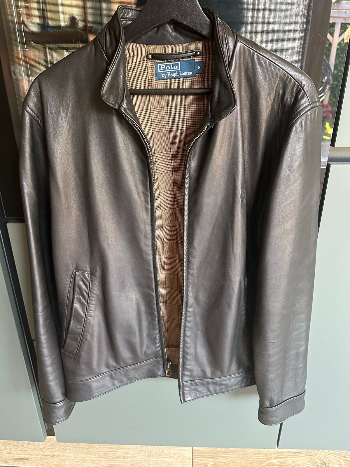 Polo Ralph Lauren Leren Jas - Maat S, Kleding | Heren, Jassen | Zomer, Ophalen of Verzenden, Zo goed als nieuw, Maat 46 (S) of kleiner