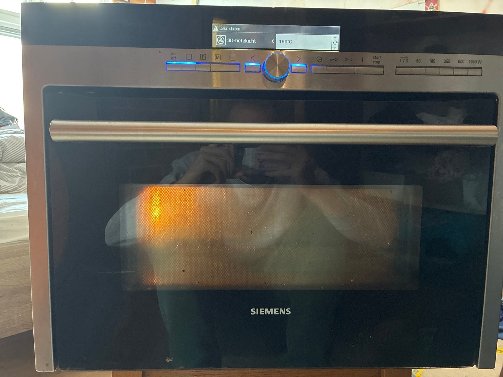 Siemens Combi-oven met magnetronfunctie - Inbouw, 45 tot 50 cm, Gebruikt, Hete lucht, Siemens