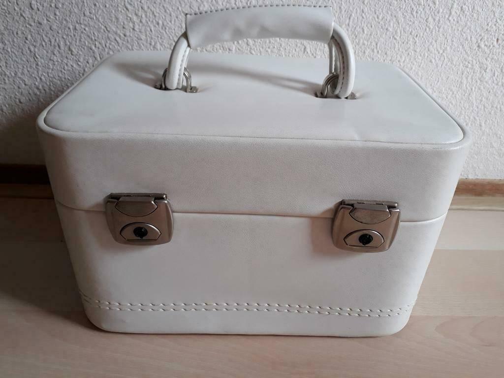 Witte beautycase, Gebruikt, Wit, Ophalen of Verzenden, Met spiegeltje(s)