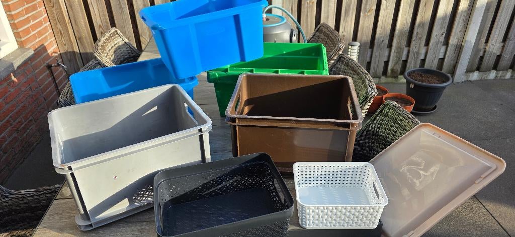 Plastic bakken allerlei samen in 1 koop, Huis en Inrichting, Ophalen, Gebruikt