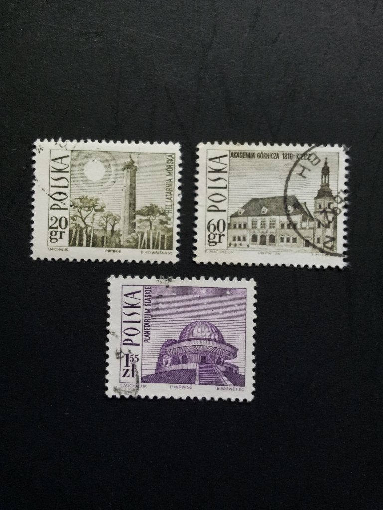 Polen gebouwen uit 1966 C gestempeld, Ophalen of Verzenden, Polen, Gestempeld