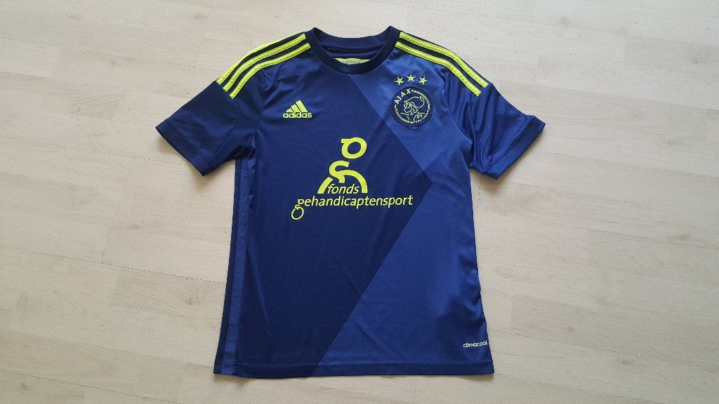 Ajax UIT Shirt! Seizoen 14/15! Mt 164/XS!, Ophalen of Verzenden, Zo goed als nieuw, Voetbal, Rood