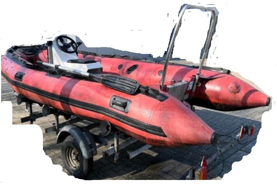 Rubberboot Achilles RIB (inclusief trailer), Gebruikt, 4 m, Peddels, Overige materialen