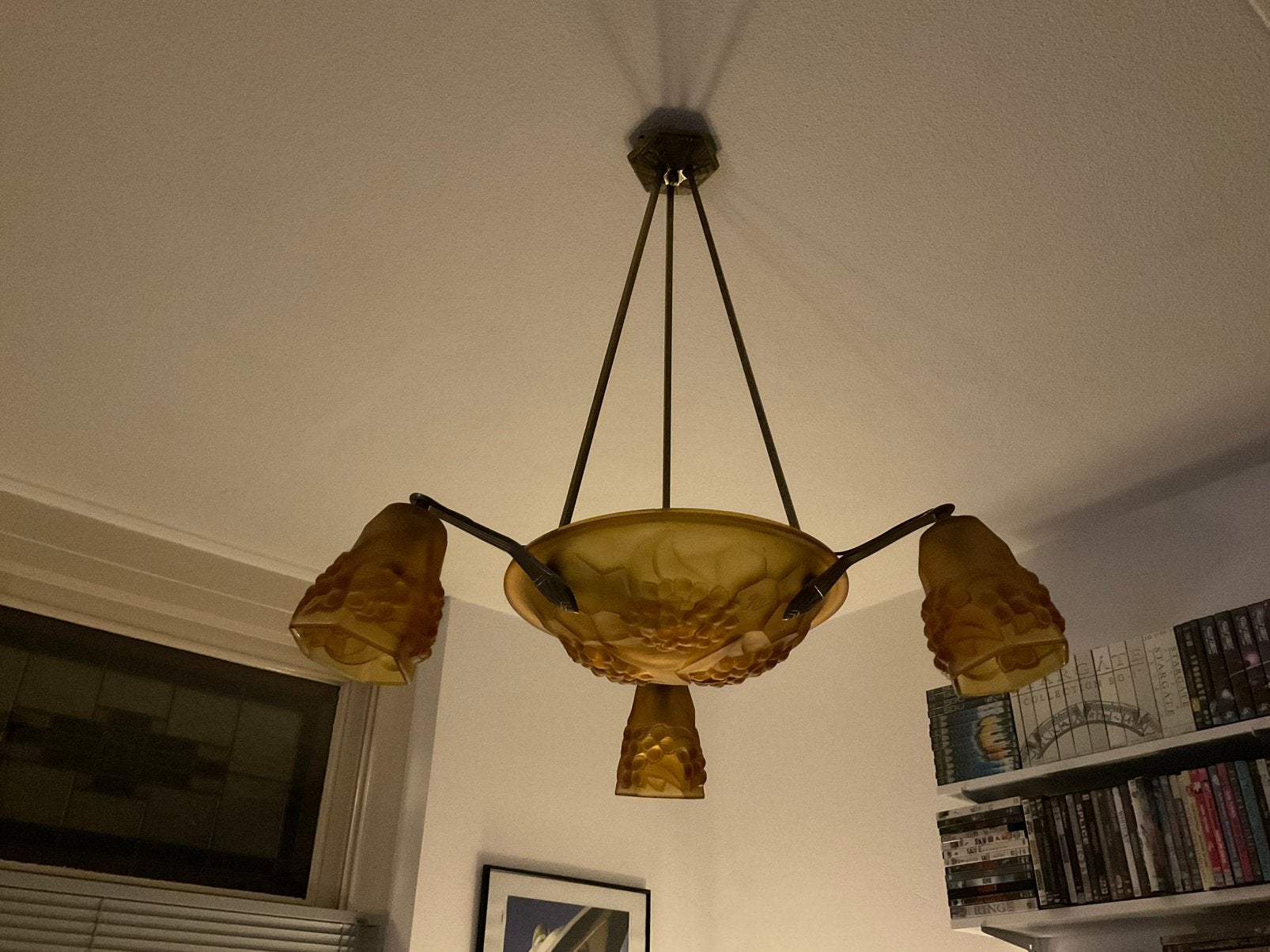 Antiek art deco luster, Ophalen of Verzenden
