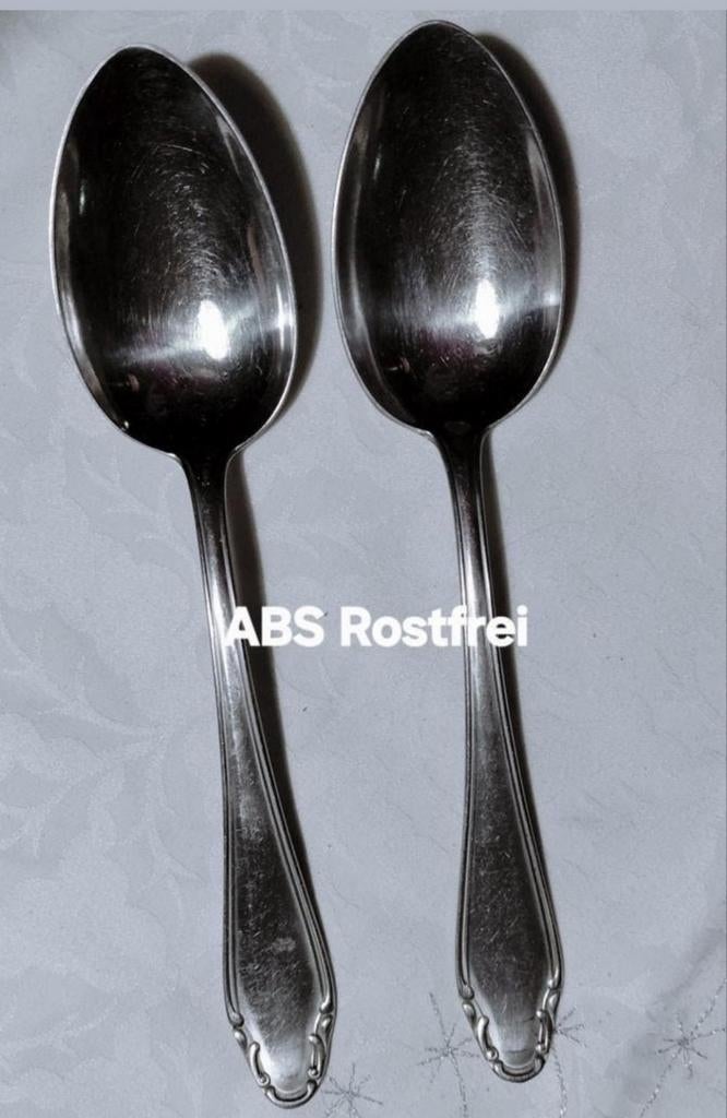 ABS Rostfrei bewerkte grote lepels, Ophalen of Verzenden, Rvs of Chroom
