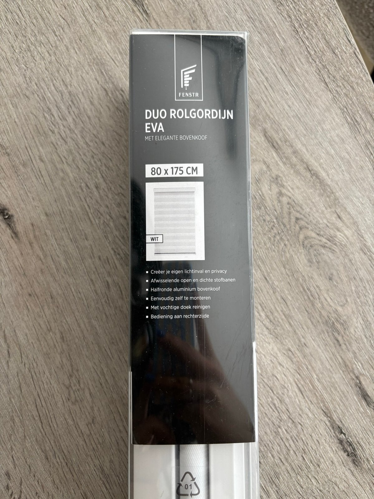Fenstr Duo Rolgordijn Eva Wit 80 x 175 cm, Overige merken, Duo rolgordijn, Wit, Nieuw