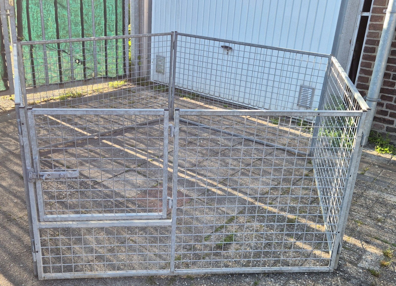 Zeer net gegalvaniseerde puppy kennel, Dieren en Toebehoren, Hondenhokken, Ophalen, Hondenkennel, 110 cm of meer, 65 tot 100 cm