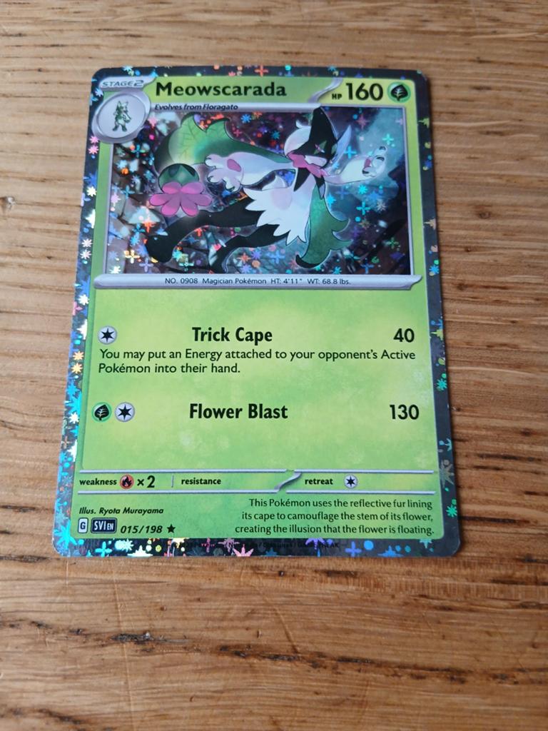Meowscarada Pokémon Kaart SV1EN 015/198 Foil, Ophalen of Verzenden, Zo goed als nieuw, Losse kaart, Foil