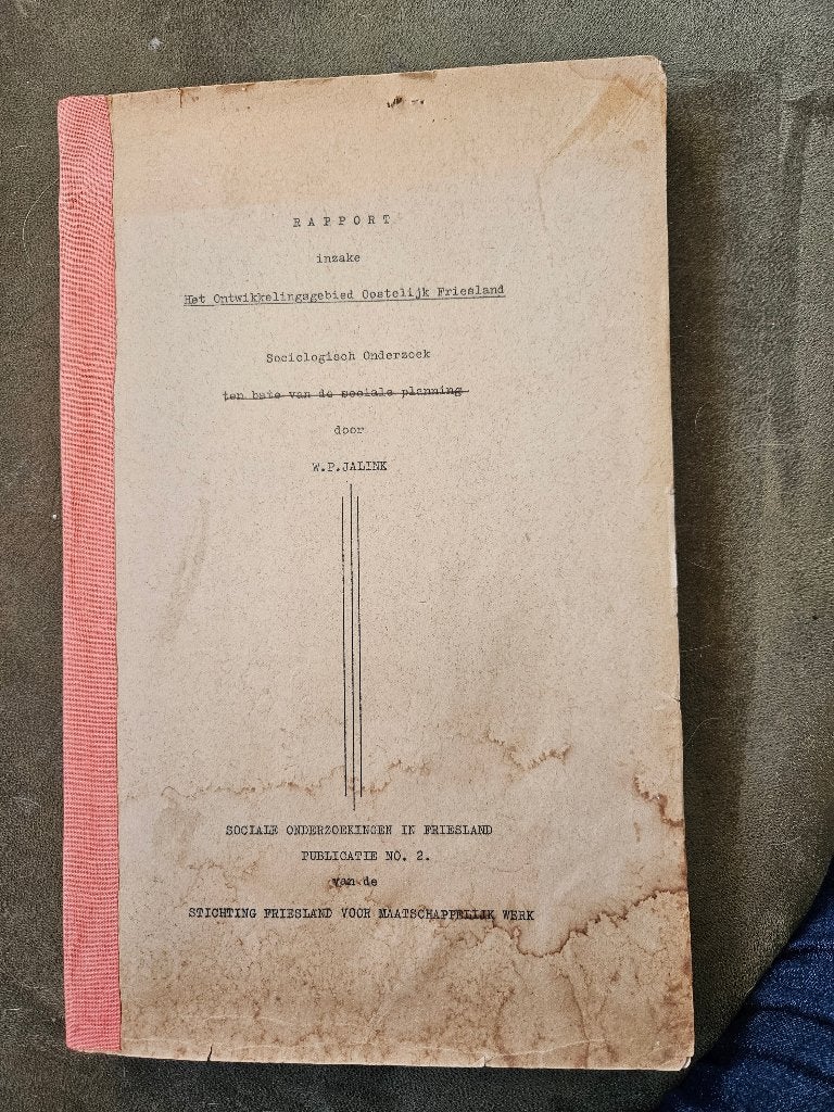 Rapport Ontwikkelingsgebied Oostelijk Friesland ca. 1954, Boeken, Ophalen of Verzenden, Gelezen