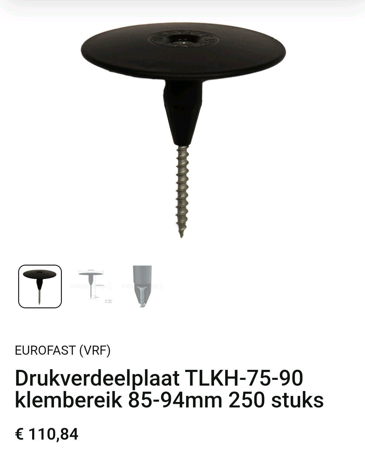 Drukverdeelplaat 250x voor bevestigen isolatieplaten. nieuw., Ophalen of Verzenden, Nieuw