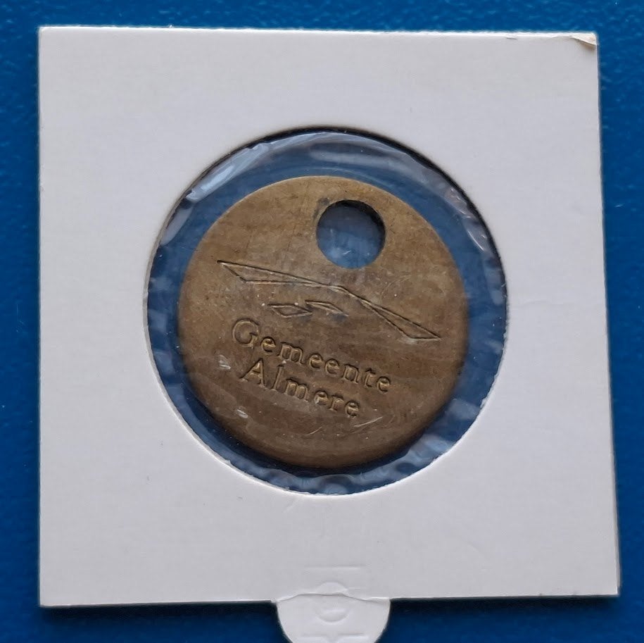 Hondenpenning Gemeente Almere - 1995, Postzegels en Munten, Penningen en Medailles, Verzenden, Overige materialen, Nederland