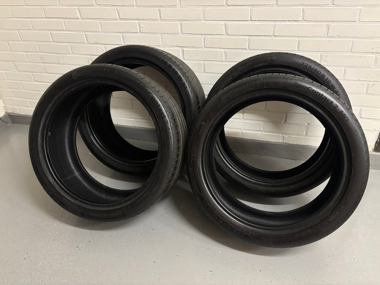 Continental EcoContact 7 breedset 255/35 R19 en 225/40 R19, Auto-onderdelen, 19 inch, Gebruikt, Ophalen of Verzenden, Band(en)