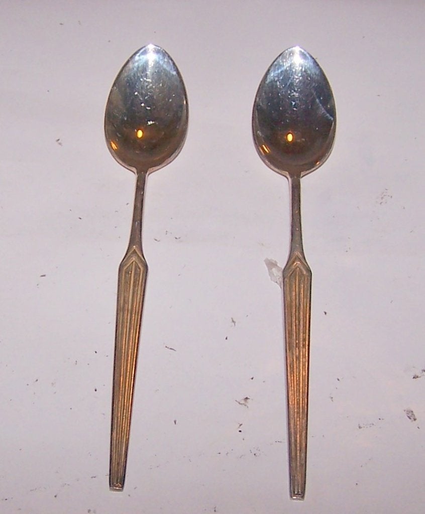 2 antieke (zilveren?) Lepeltjes., Antiek en Kunst, Ophalen of Verzenden