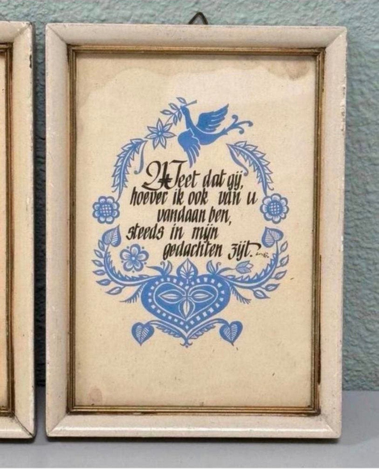 Twee Vintage wandbordjes met spreuk gezegde tekst wc deco, Huis en Inrichting, Ophalen of Verzenden, Zo goed als nieuw, H, H