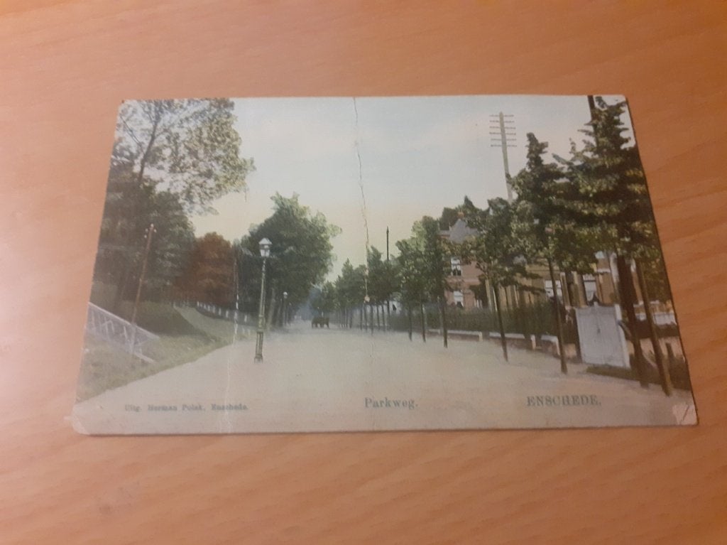 Enschede   1907  Parkweg, Ophalen of Verzenden, Voor 1920, Gelopen, Overijssel