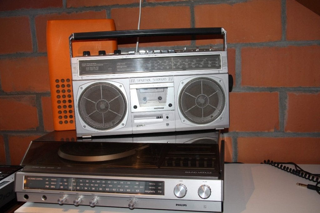 Philips retro vintage radio, combi,kofferplatenspeler, Philips, Gebruikt, Draagbaar, Ophalen