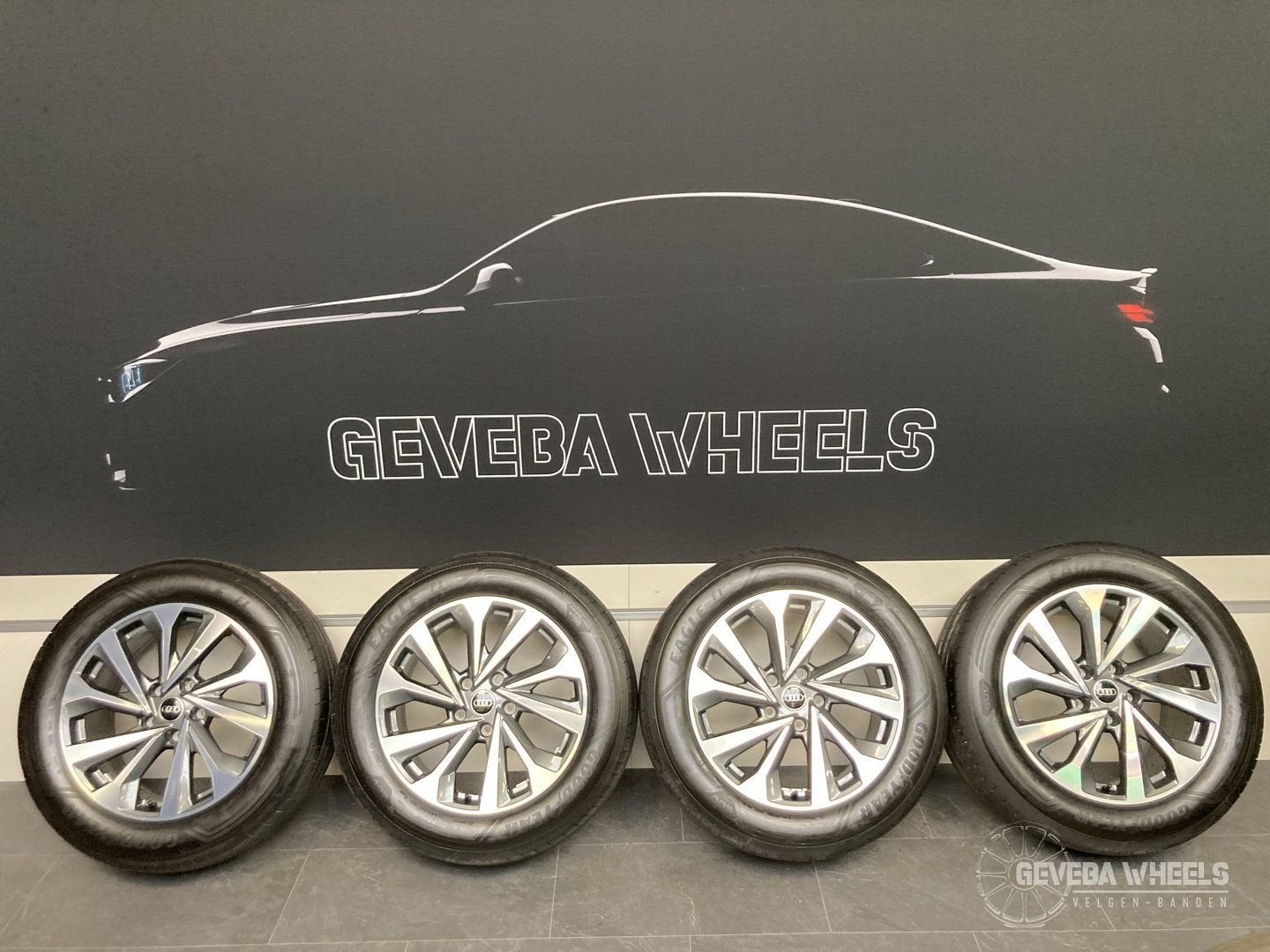 19” originele Audi Q6 E-tron GF velgen banden breedset 5x130, Auto-onderdelen, 19 inch, Gebruikt, -, -
