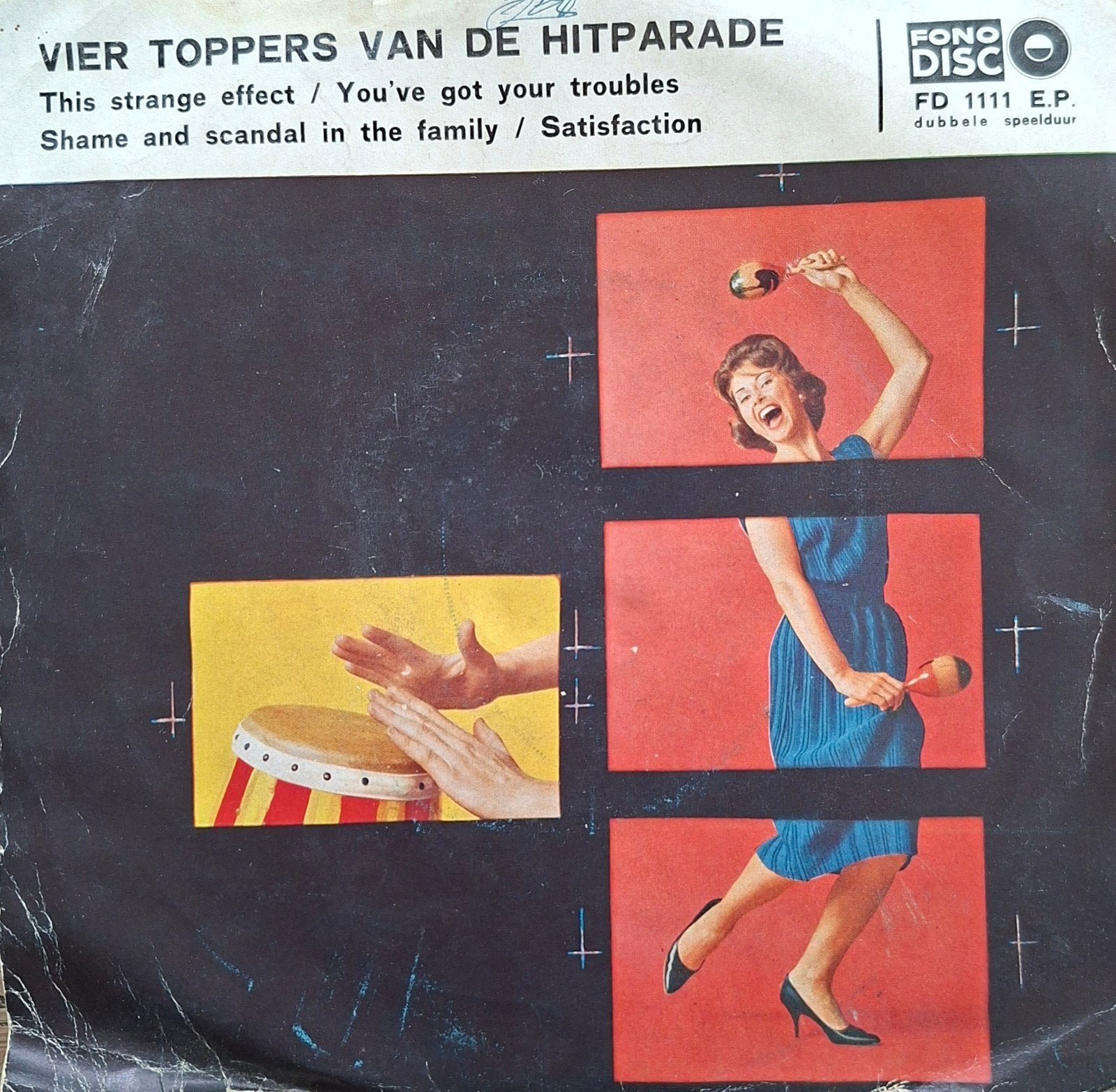 Vier toppers van de hitparade (1965) EP, Gebruikt, 7 inch, Ophalen of Verzenden, EP
