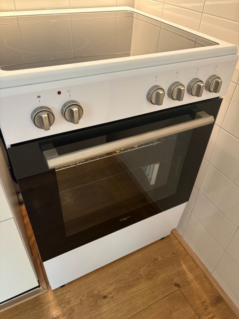 Pelgrim multifunctioneel inductie-elektrisch fornuis, Witgoed en Apparatuur, Ophalen, 4 kookzones, Zo goed als nieuw, 85 tot 90 cm