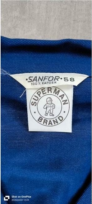 Sanfor Superman Brand Overall mt. 58 100% katoen, Tuin en Terras, Dames, Sanfor Brand, Overall, Nieuw