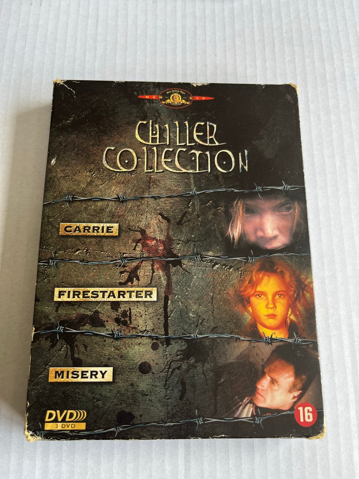Chiller Collection DVD Box: Carrie, Firestarter, Misery, Vanaf 16 jaar, Nederlands, Ophalen of Verzenden, Thriller