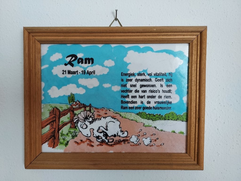 Wandtegel sterrenbeeld Ram, Antiek en Kunst, Ophalen of Verzenden