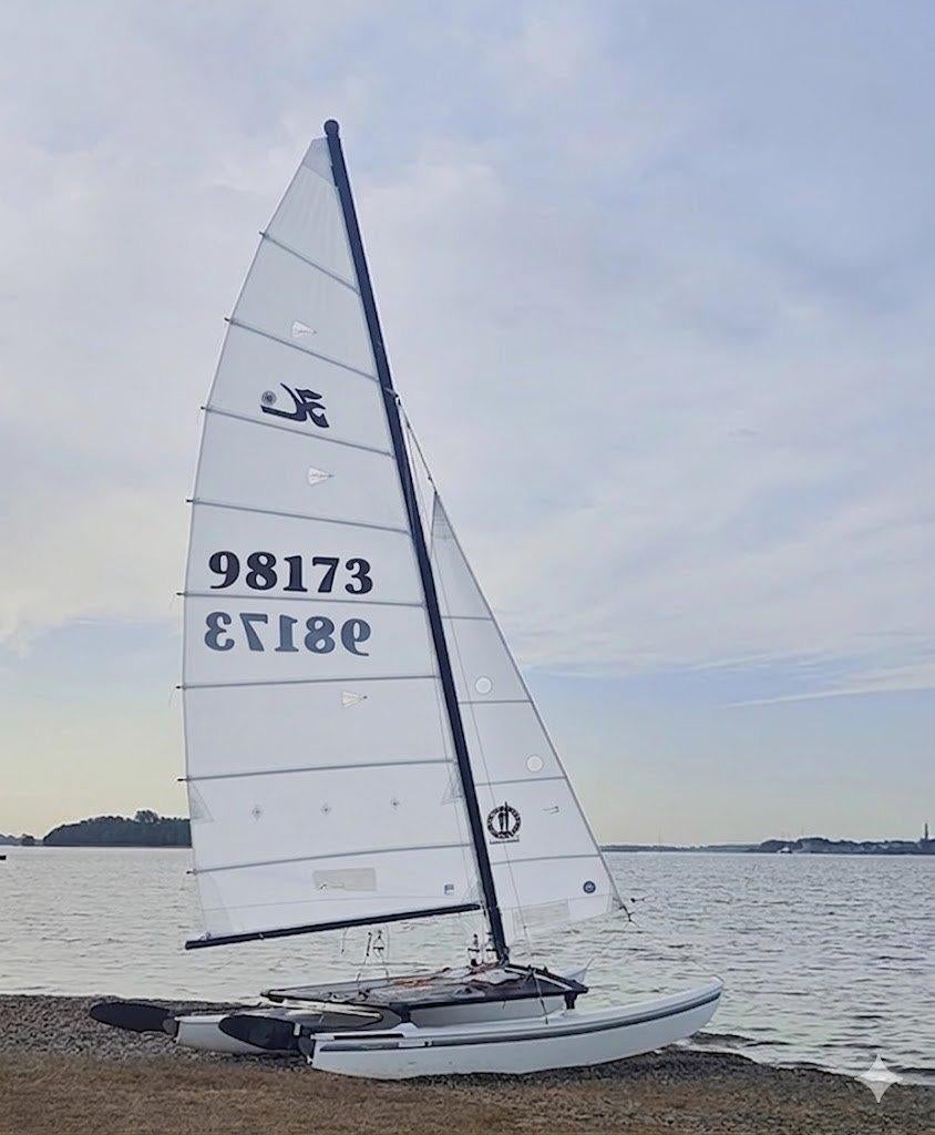 Hobie 16 catamaran | zeilklaar | compleet, Watersport en Boten, Zeilen en Zeiltoebehoren, Gebruikt, 15 tot 30 m², 3 tot 6 meter