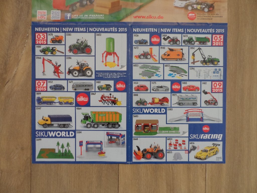 SIKU Neuheiten 2015 sticker vel, SIKU catalogus 2015, Ophalen of Verzenden, Zo goed als nieuw, Bus of Vrachtwagen, SIKU