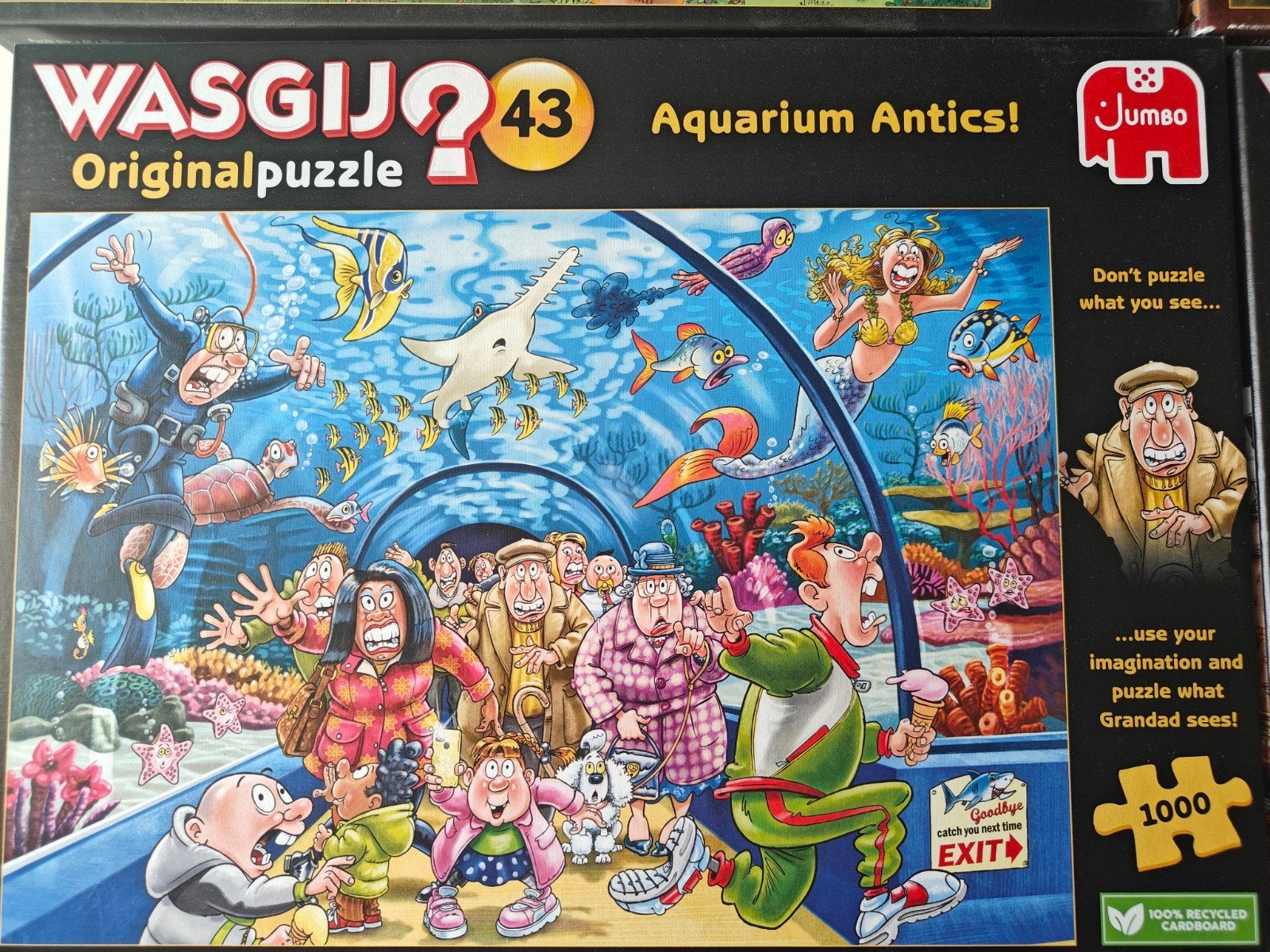 Wasgij Original 43 Aquarium Antics! Legpuzzel 1000 stukjes, Ophalen of Verzenden, 500 t/m 1500 stukjes, Zo goed als nieuw, Legpuzzel
